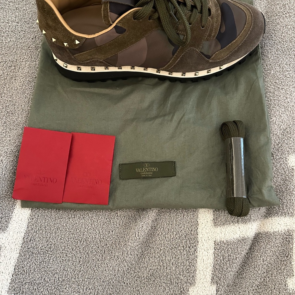 Valentino Camouflage Sneakers with Studs